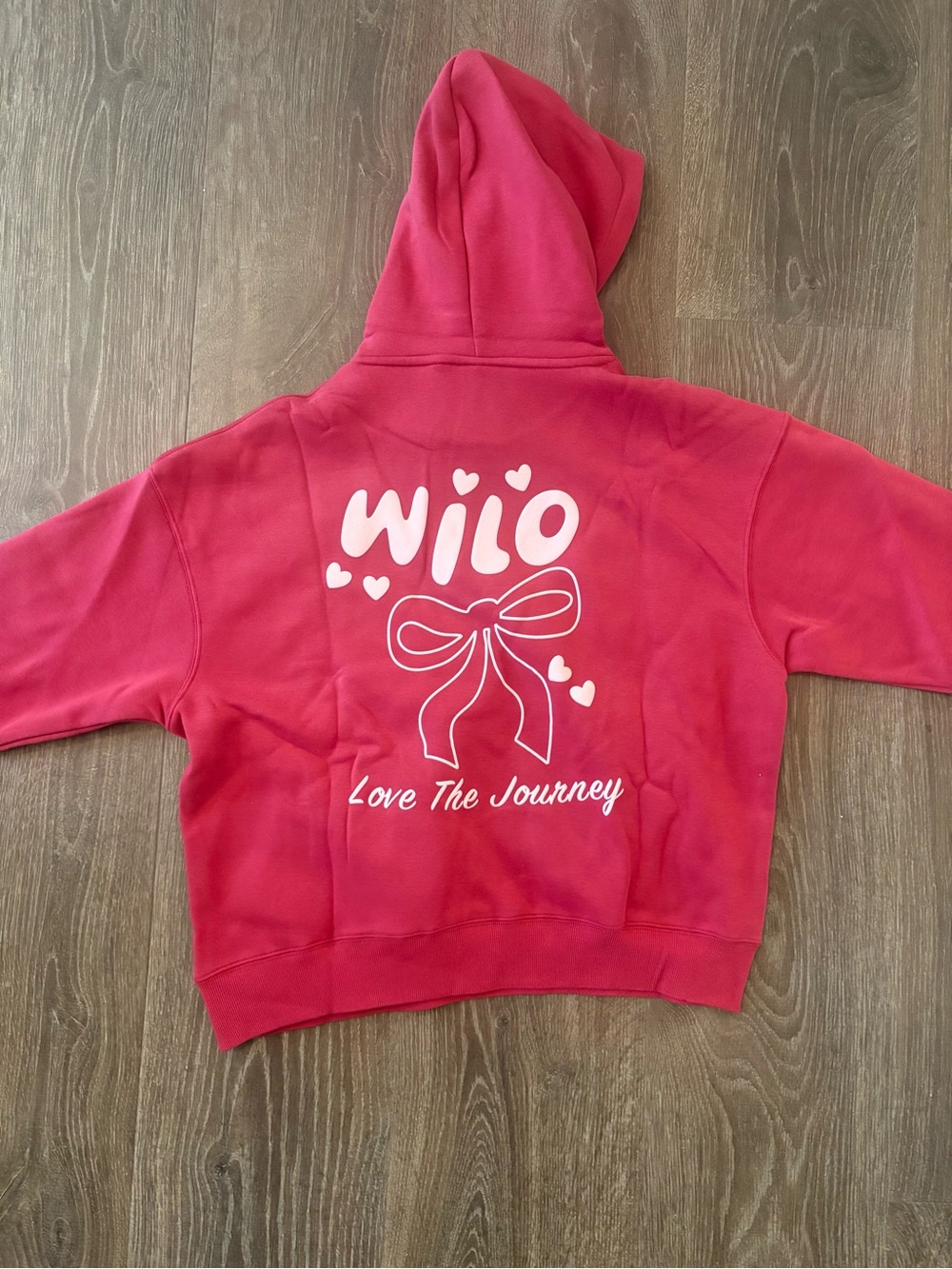 Wilo the Label Bow Love the Journey Hoodie - Size Small NEW!